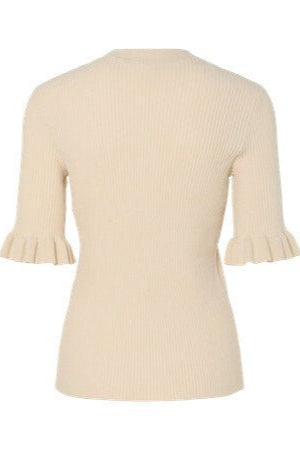 Yasmikke Ss Knit Top Birch | Topper | Smuk - Dameklær på nett