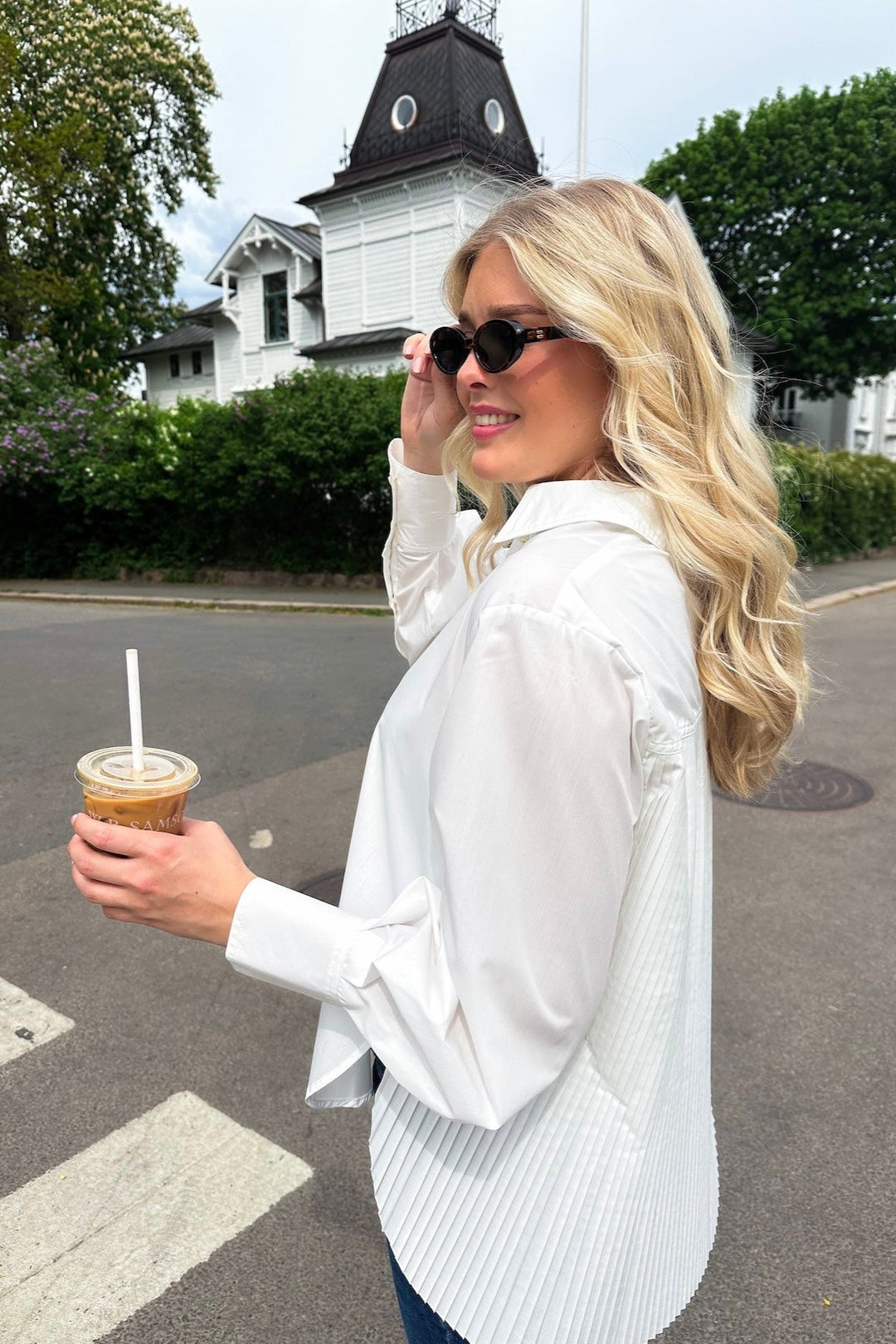 Yasmiroza Ls Shirt Star White | Skjorter og bluser | Smuk - Dameklær på nett