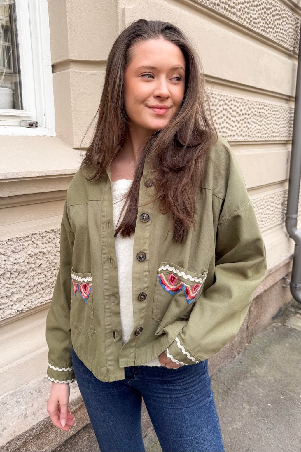 Yasmirra Embroidered Jacket Capulet Olive | Yttertøy | Smuk - Dameklær på nett