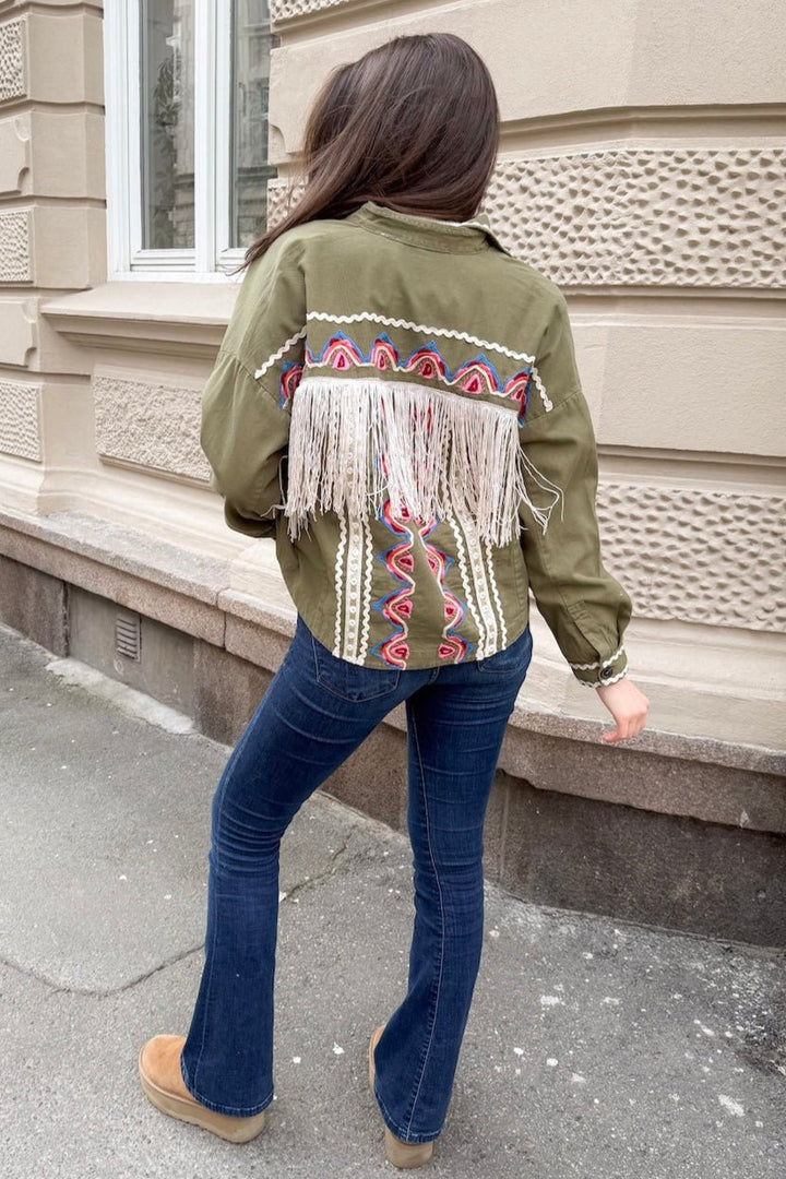 Yasmirra Embroidered Jacket Capulet Olive | Yttertøy | Smuk - Dameklær på nett