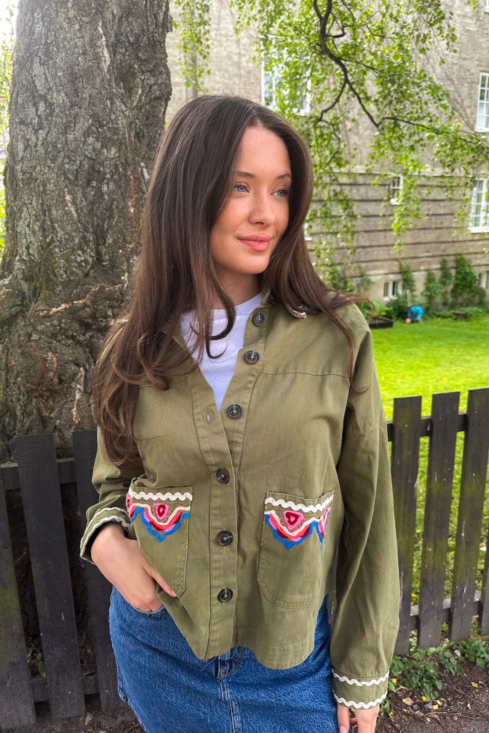 Yasmirra Embroidered Jacket Capulet Olive | Yttertøy | Smuk - Dameklær på nett