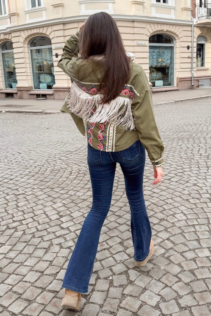 Yasmirra Embroidered Jacket Capulet Olive | Yttertøy | Smuk - Dameklær på nett