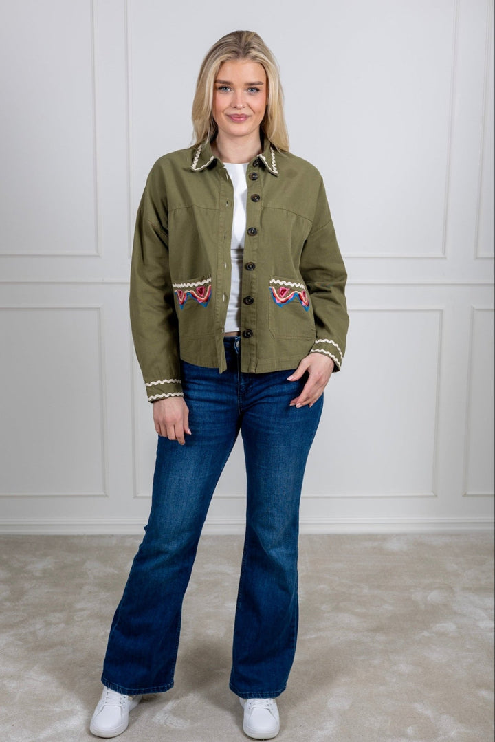 Yasmirra Embroidered Jacket Capulet Olive | Yttertøy | Smuk - Dameklær på nett