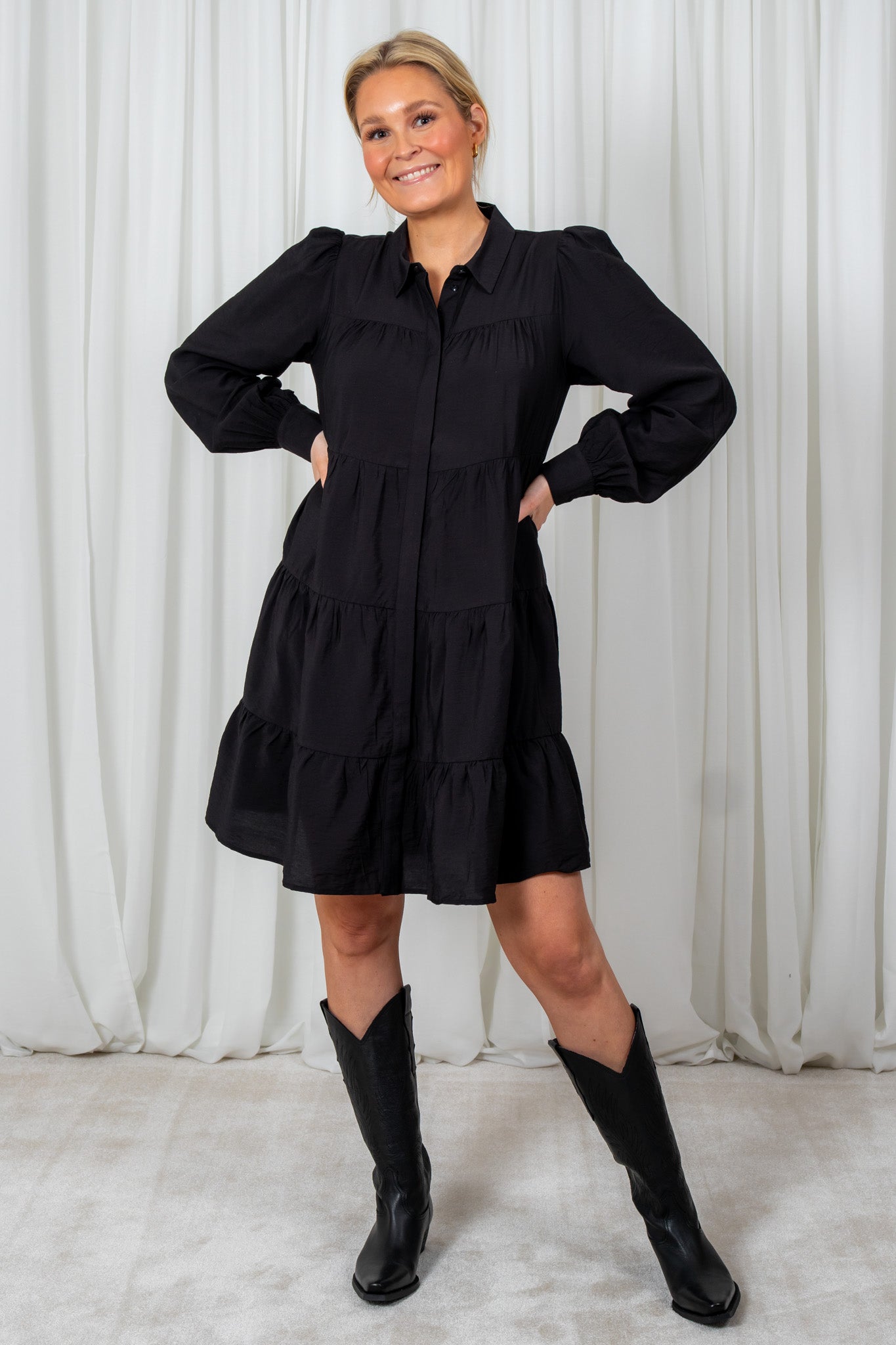 YAS - Yasallegra Ls Dress 26038176 - 4804200 - Birch Allegra Print main image 1