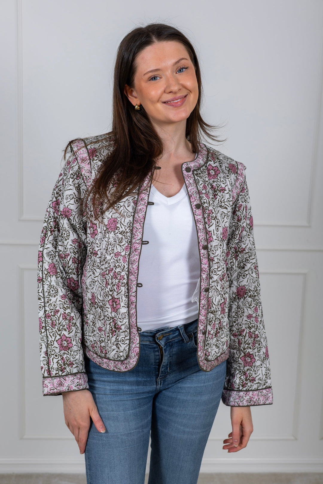 Yaspaula Ls Padded Jacket Star White Paula Print | Yttertøy | Smuk - Dameklær på nett