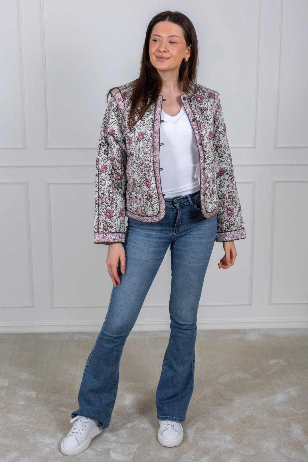 Yaspaula Ls Padded Jacket Star White Paula Print | Yttertøy | Smuk - Dameklær på nett