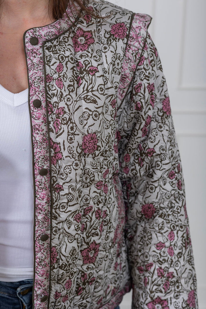 Yaspaula Ls Padded Jacket Star White Paula Print | Yttertøy | Smuk - Dameklær på nett