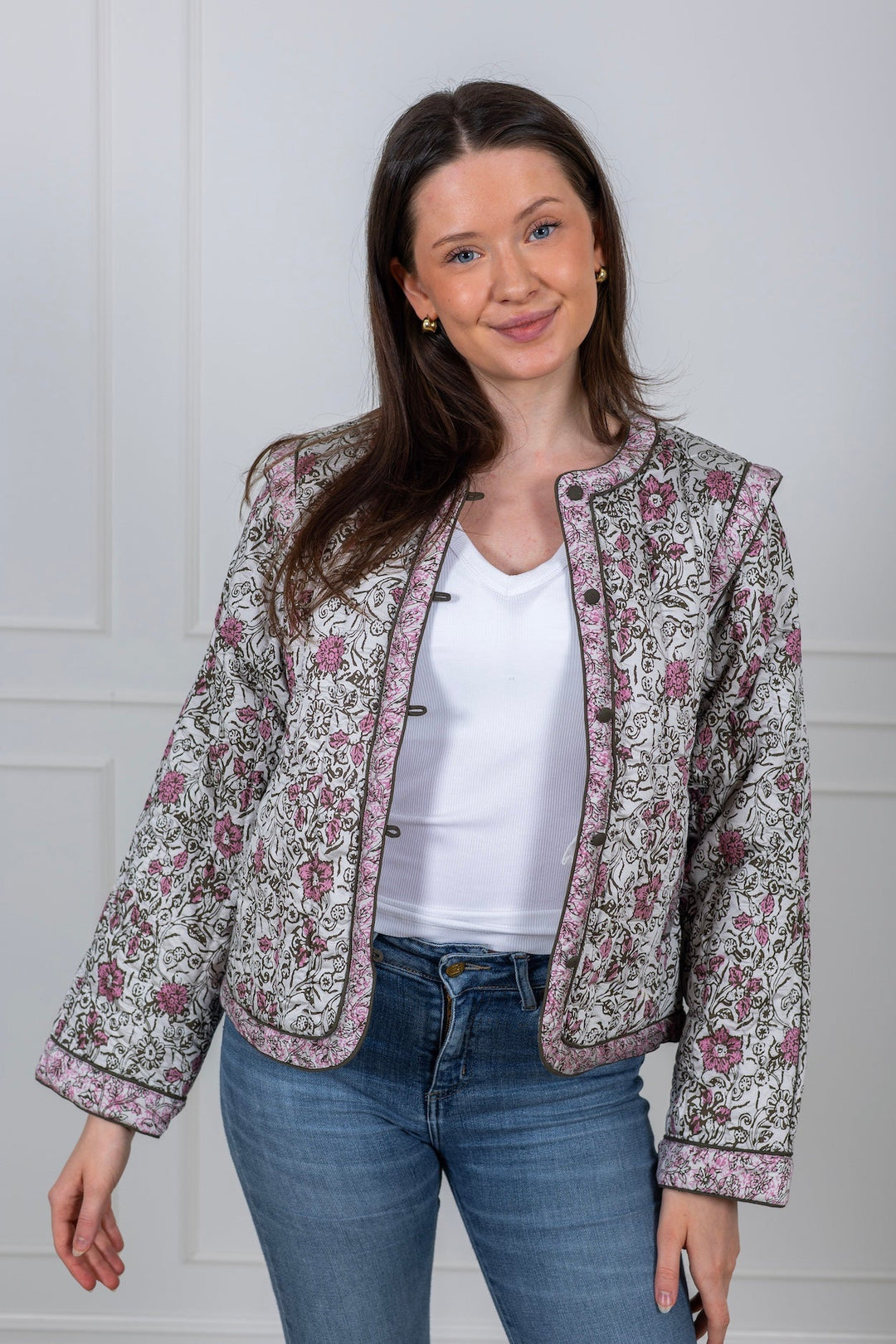 Yaspaula Ls Padded Jacket Star White Paula Print | Yttertøy | Smuk - Dameklær på nett