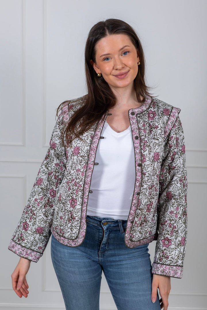 Yaspaula Ls Padded Jacket Star White Paula Print | Yttertøy | Smuk - Dameklær på nett