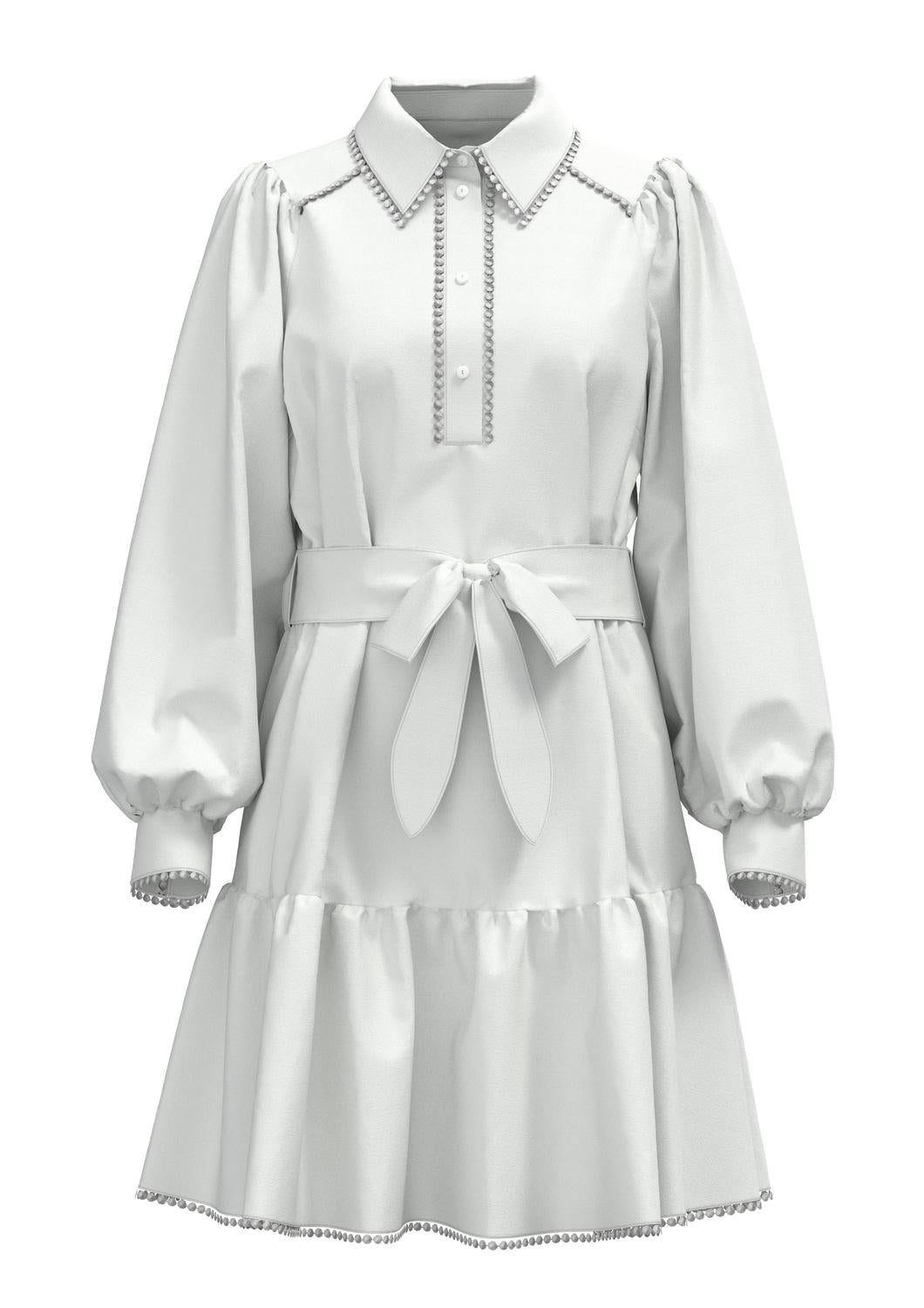 Yasrosalina Ls Dress Star White | Kjoler | Smuk - Dameklær på nett