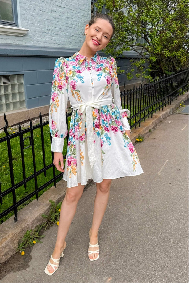 Yasrosie Ls Dress Birch Rosie Print | Kjoler | Smuk - Dameklær på nett