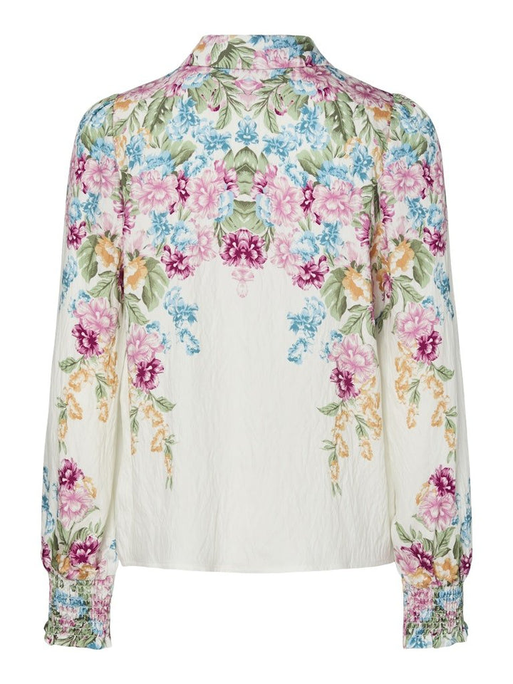 Yasrosie Ls Shirt Birch Rosie Print | Skjorter og bluser | Smuk - Dameklær på nett