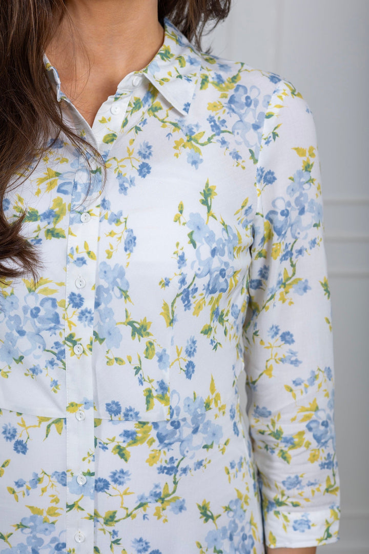 Yassavanna Long Shirt Dress Star White Sumelli | Kjoler | Smuk - Dameklær på nett