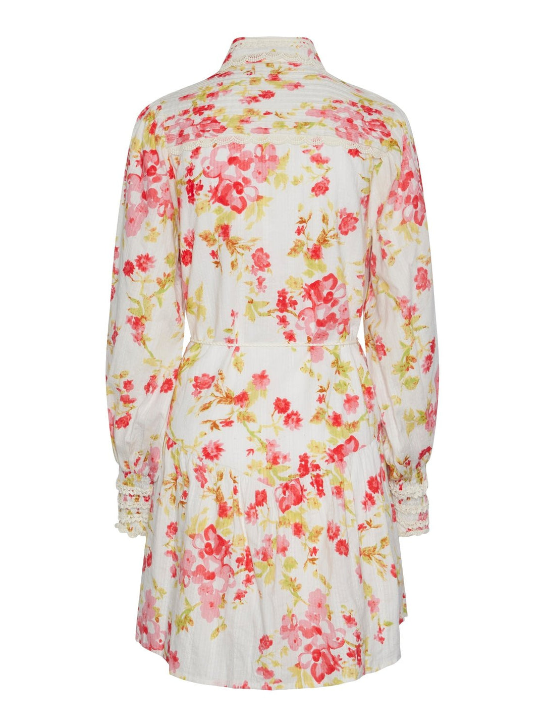 Yassomelli Ls Shirt Dress Fest Birch W. Red Flowers | Kjoler | Smuk - Dameklær på nett