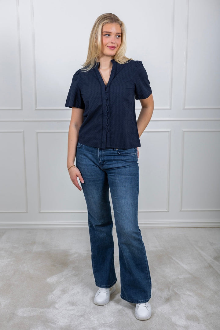 Yastia Ss Top Navy Blazer | Skjorter og bluser | Smuk - Dameklær på nett