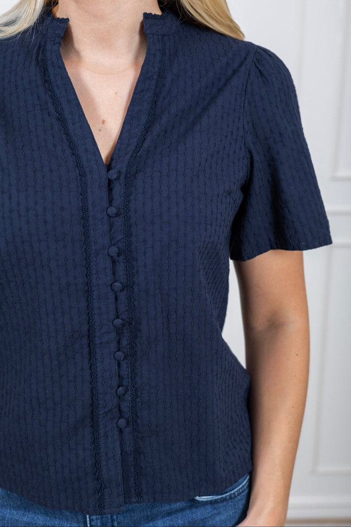 Yastia Ss Top Navy Blazer | Skjorter og bluser | Smuk - Dameklær på nett