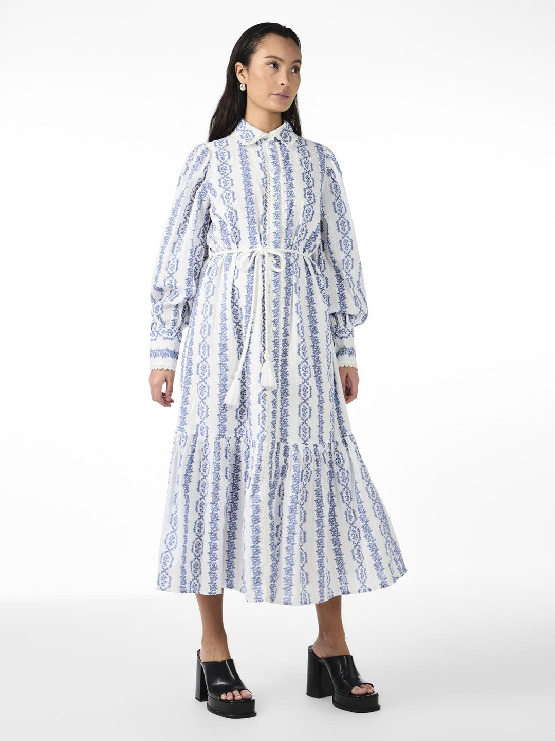 Yastovina Ls Long Shirt Dress Star White Tovina Print | Kjoler | Smuk - Dameklær på nett