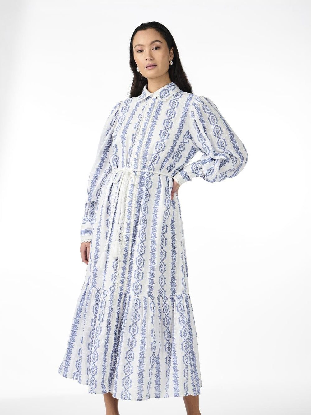 Yastovina Ls Long Shirt Dress Star White Tovina Print | Kjoler | Smuk - Dameklær på nett