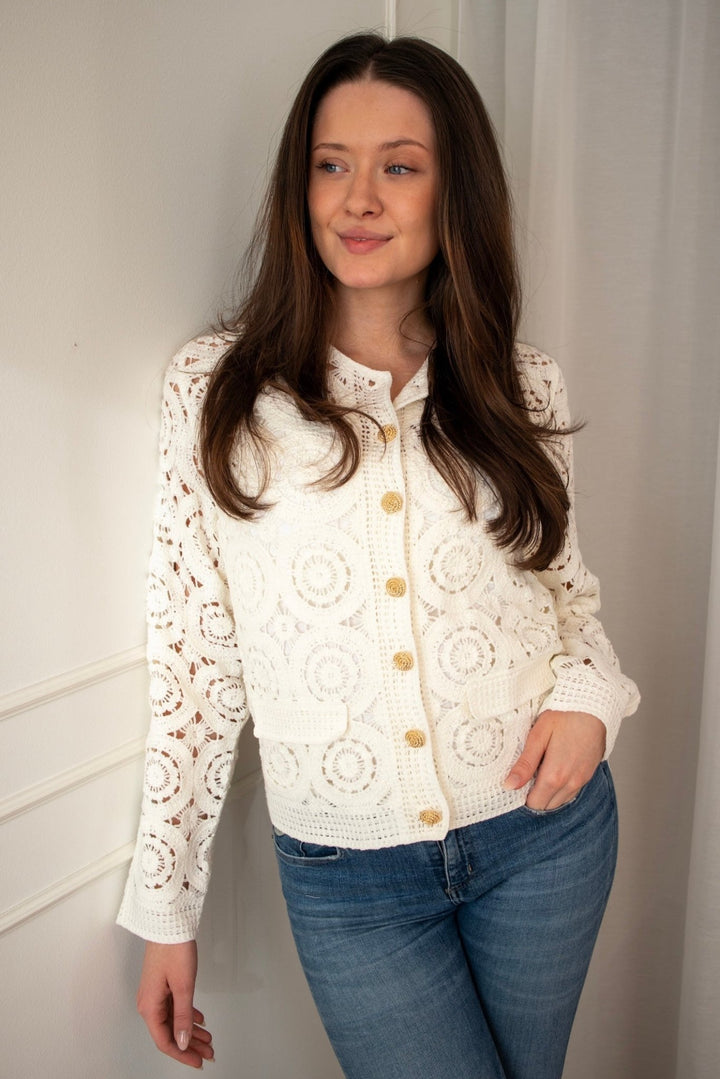 Yastrivo Ls Crochet Cardigan Birch | Genser | Smuk - Dameklær på nett