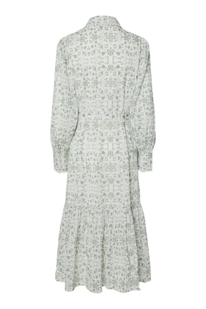 Yasvips Ls Long Shirt Dress Iceberg Green Vips Print | Kjoler | Smuk - Dameklær på nett
