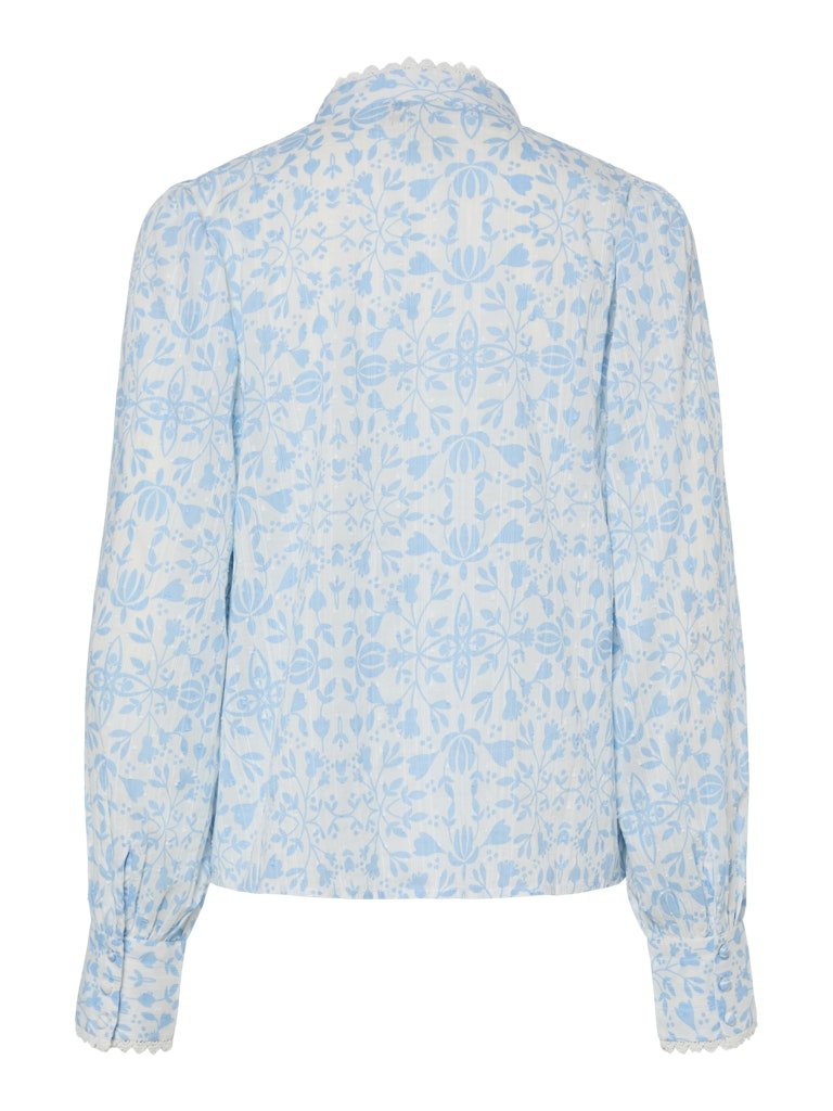 Yasvips Ls Shirt Clear Sky Vips Print | Skjorter og bluser | Smuk - Dameklær på nett