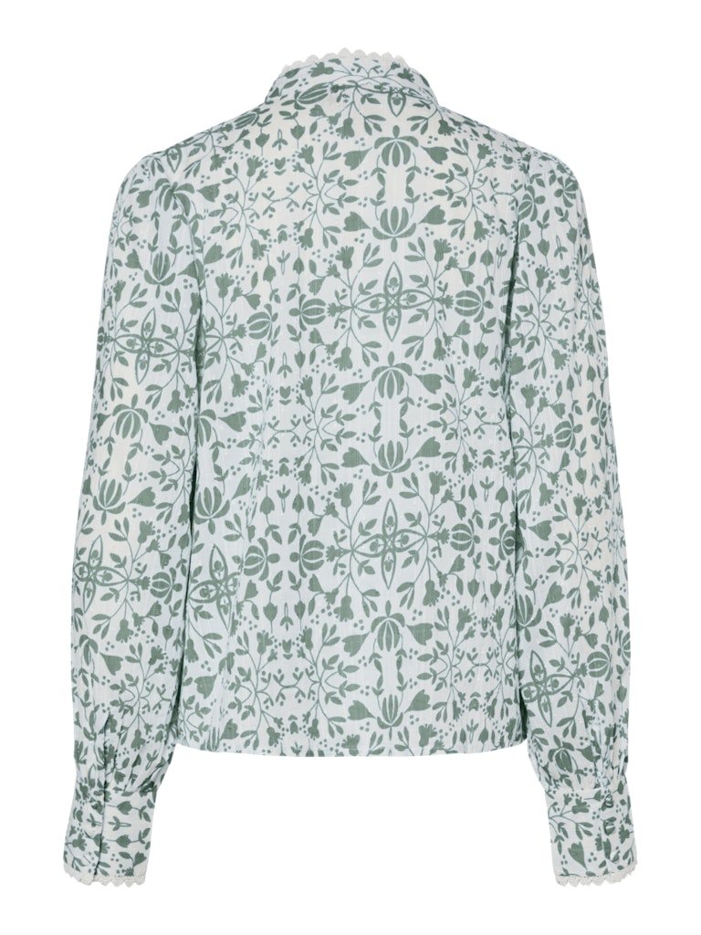 Yasvips Ls Shirt Iceberg Green Vips Print | Skjorter og bluser | Smuk - Dameklær på nett