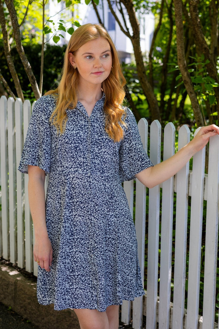 Yaszeleo 2/4 Shirt Dress Navy Blue Zeleo Print | Kjoler | Smuk - Dameklær på nett