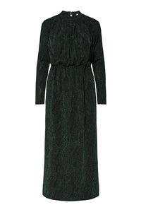 Yen Ls Long Dress Ponderosa Pine Black Lurex