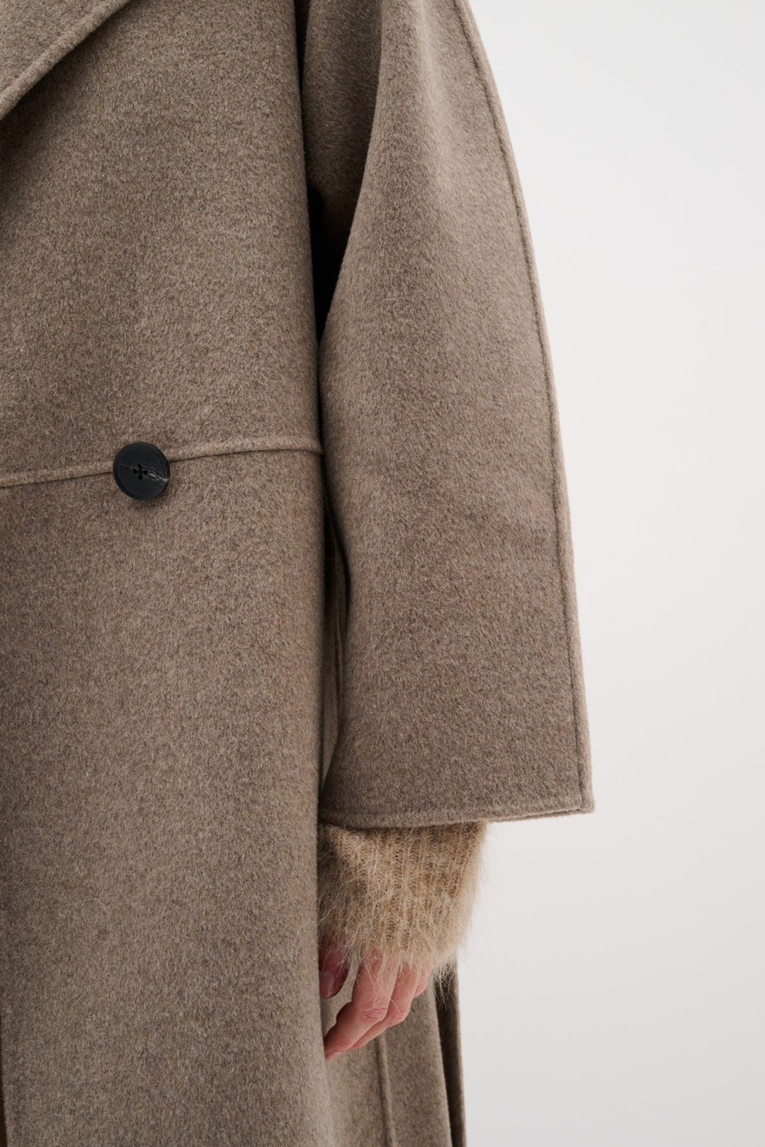Yillaiw Long Coat Sandy Grey Melange | Yttertøy | Smuk - Dameklær på nett
