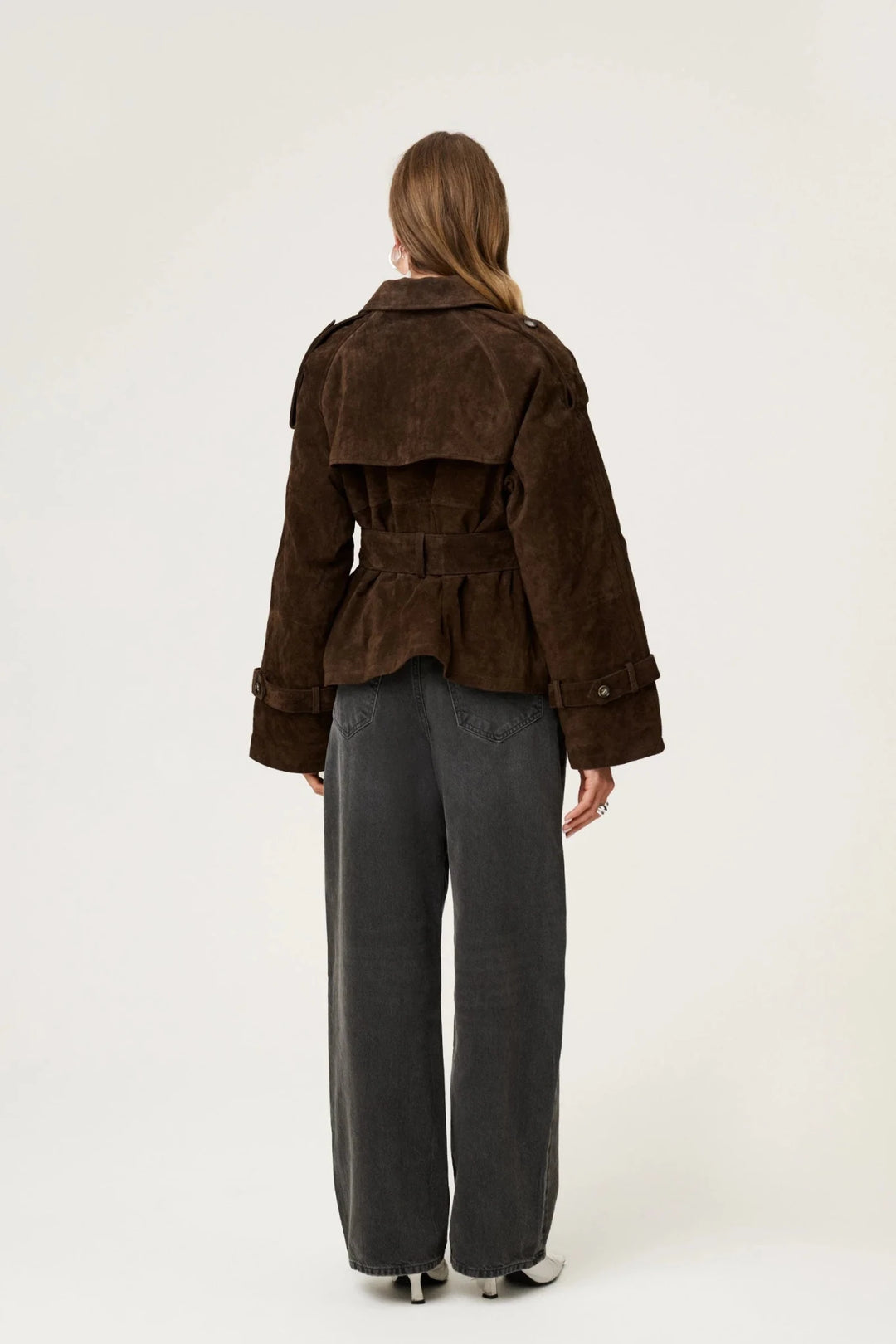 York Cropped Trench Coat Brown | Yttertøy | Smuk
