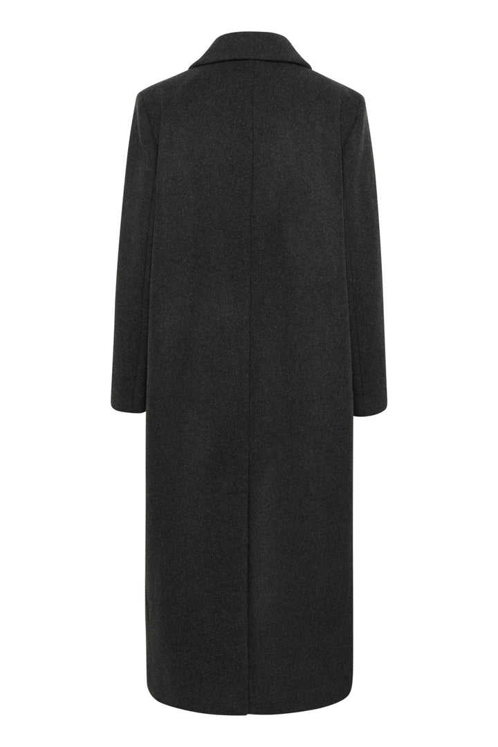 Yunahiw Long Coat Dark Grey Melange | Yttertøy | Smuk - Dameklær på nett