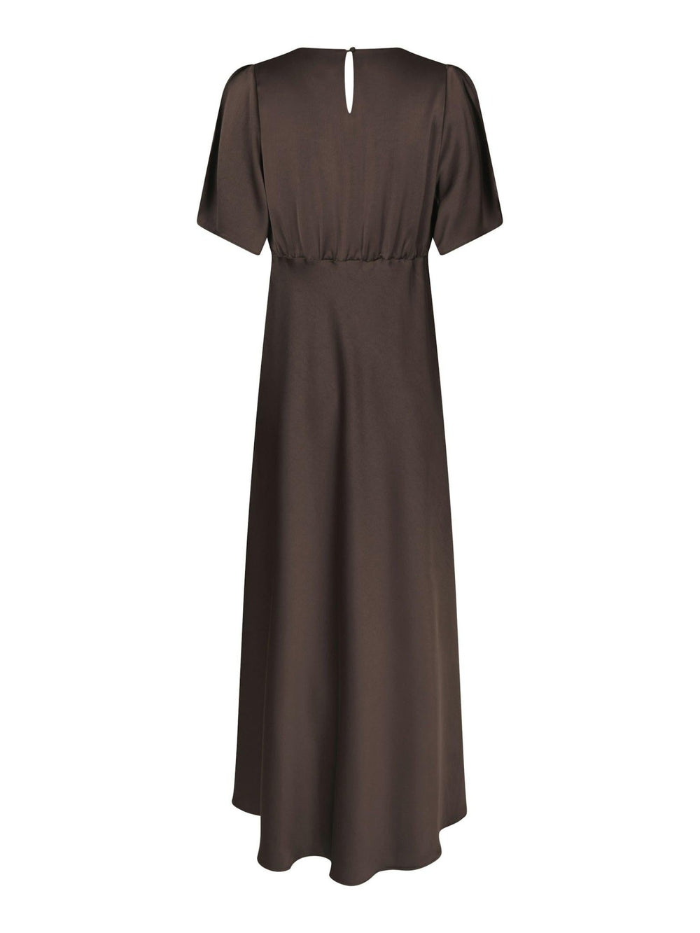 Zelina Heavy Sateen Dress Dark Brown | Kjoler | Smuk
