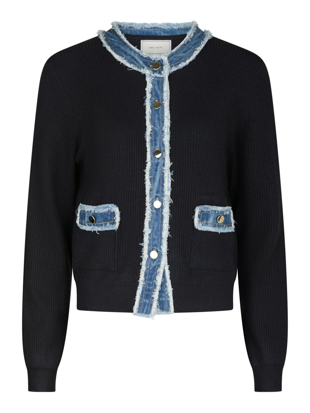Zelma Knit Denim Cardigan Navy | Genser | Smuk