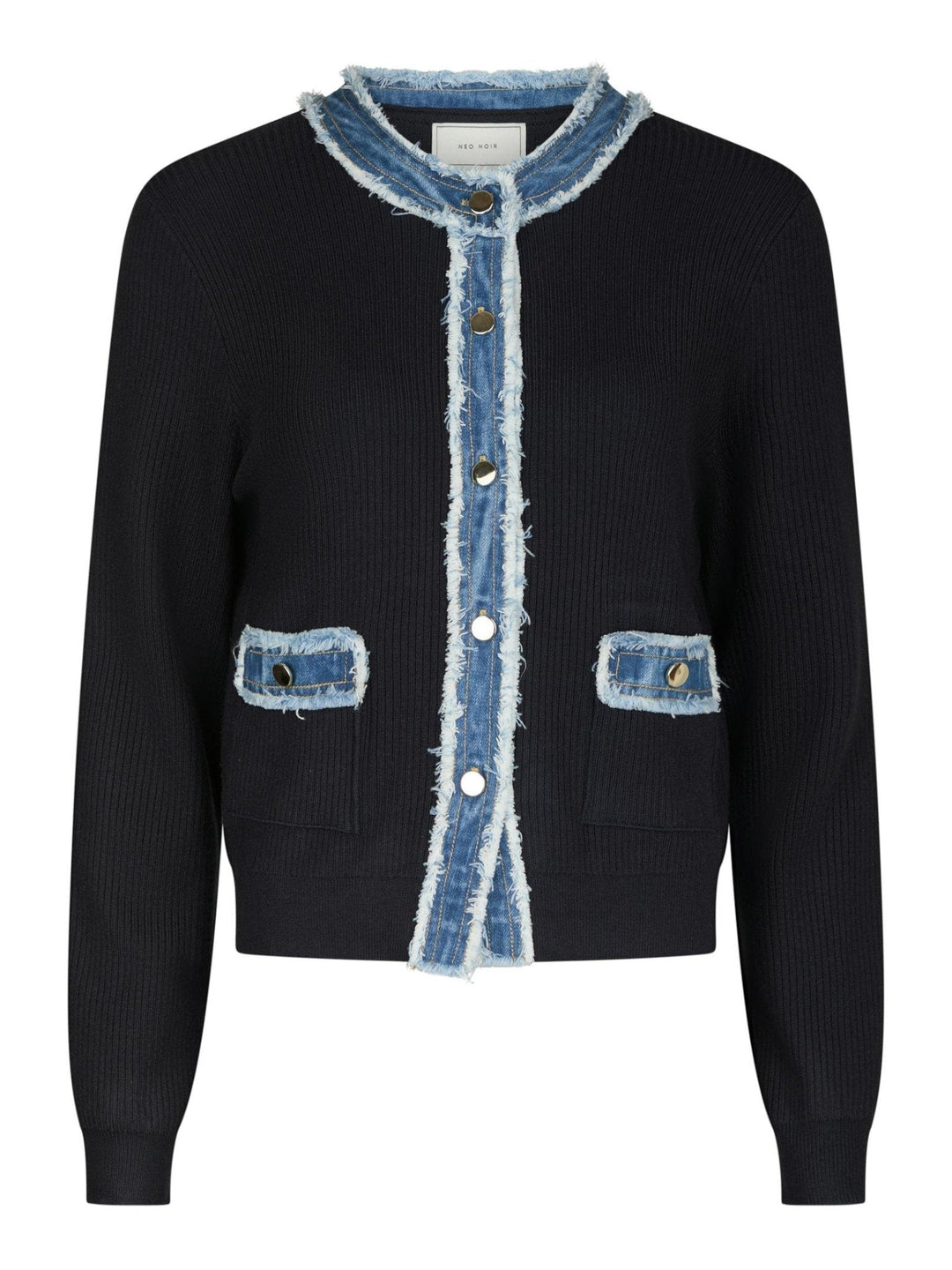 Zelma Knit Denim Cardigan Navy | Genser | Smuk