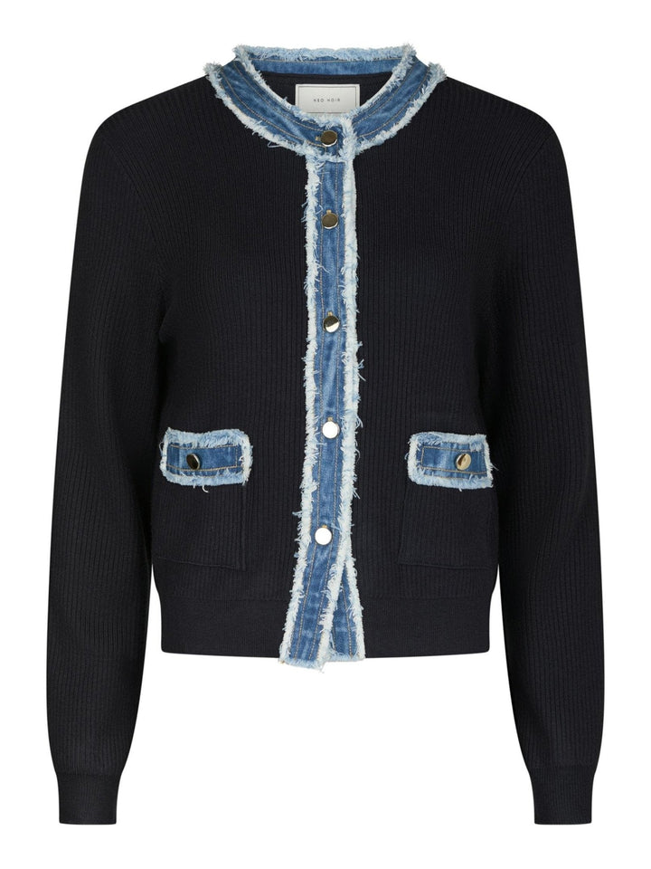 Zelma Knit Denim Cardigan Navy | Genser | Smuk
