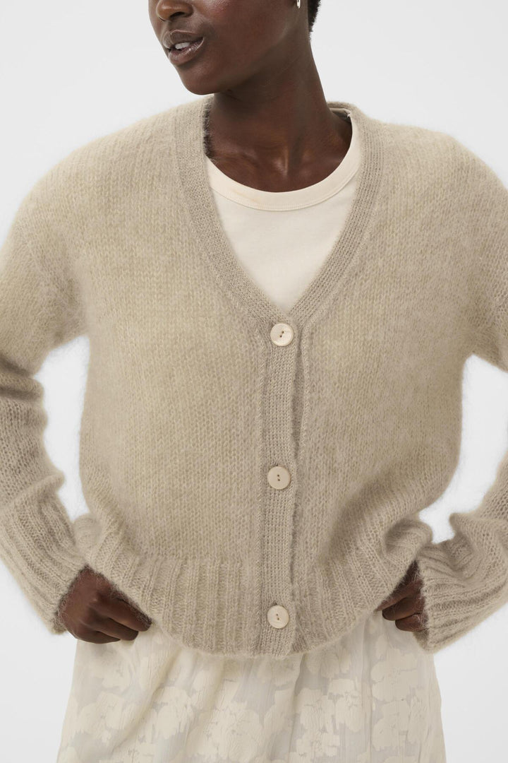 Zendaya Cardigan Light Camel Melange | Genser | Smuk