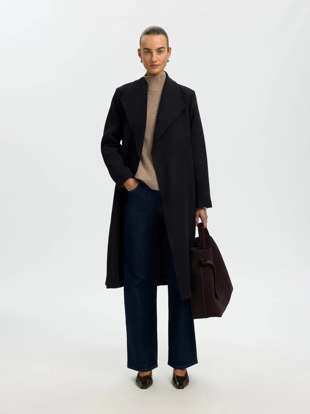 Zia-Rosa Wool Blend Coat Black | Yttertøy | Smuk