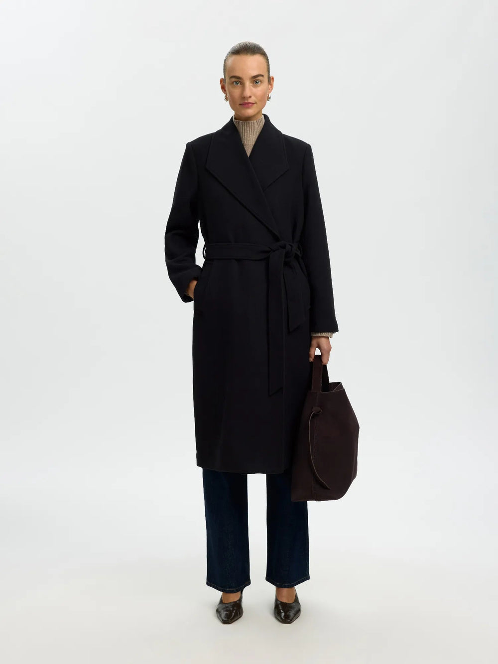 Zia-Rosa Wool Blend Coat Black | Yttertøy | Smuk