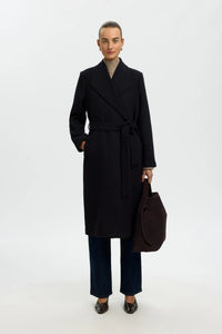 Zia-Rosa Wool Blend Coat Black