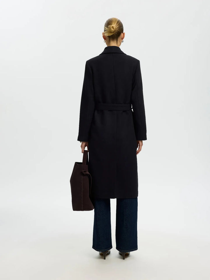 Zia-Rosa Wool Blend Coat Black | Yttertøy | Smuk