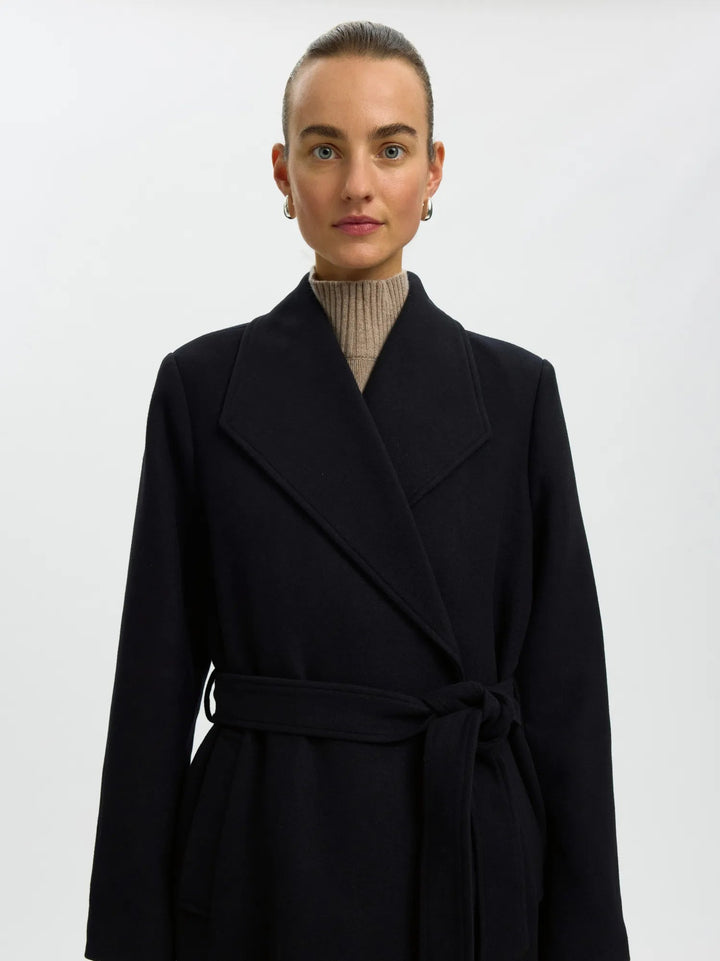 Zia-Rosa Wool Blend Coat Black | Yttertøy | Smuk