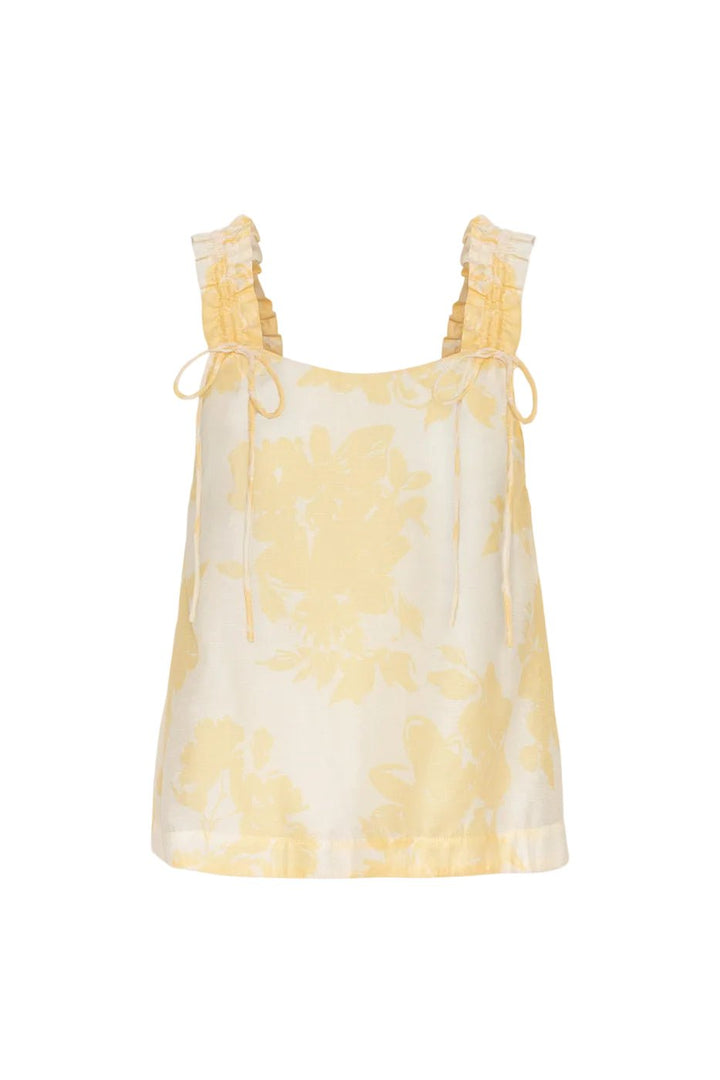 Zoe Top Yellow Floral Print | Topper | Smuk