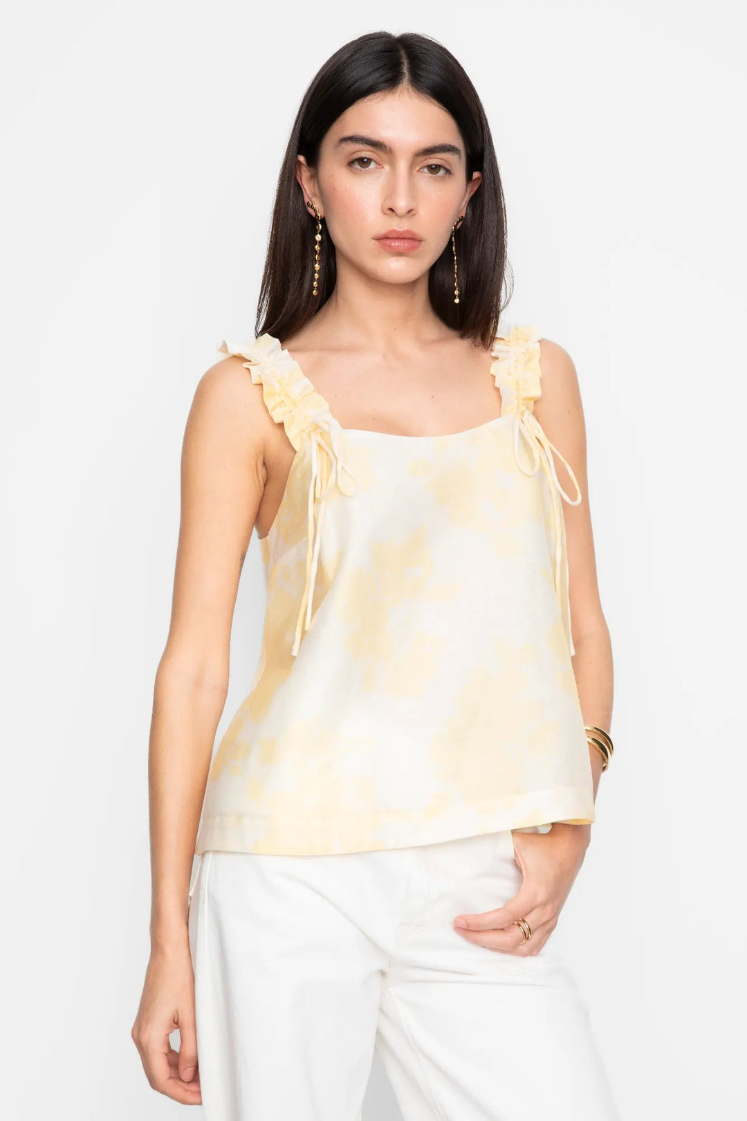 Zoe Top Yellow Floral Print | Topper | Smuk
