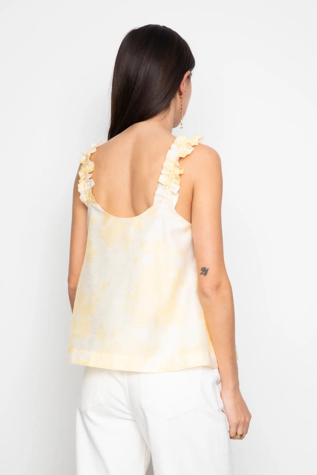 Zoe Top Yellow Floral Print | Topper | Smuk