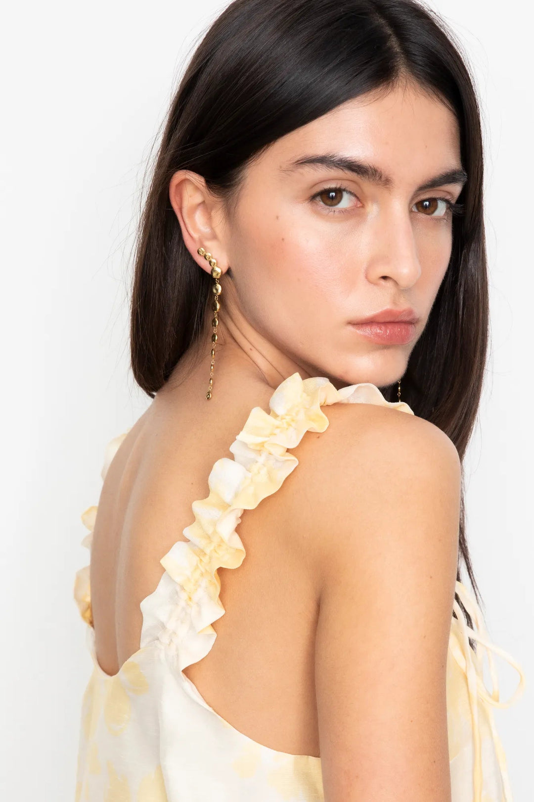 Zoe Top Yellow Floral Print | Topper | Smuk