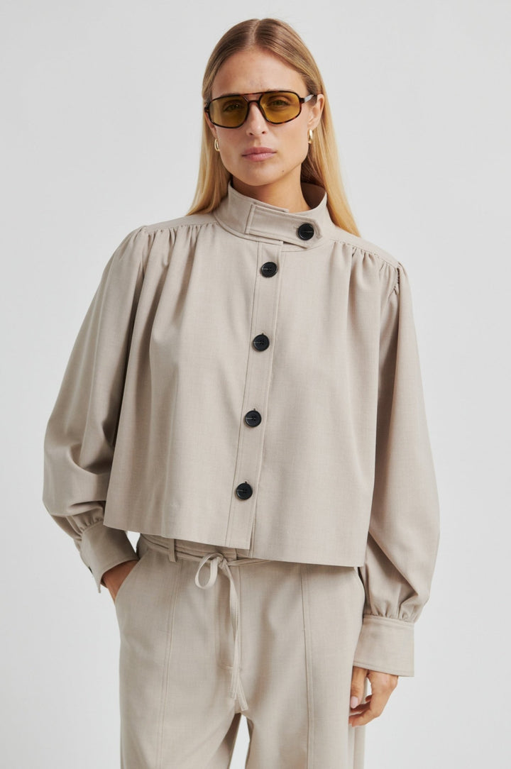 Zoie Jacket Light Beige Melange | Yttertøy | Smuk