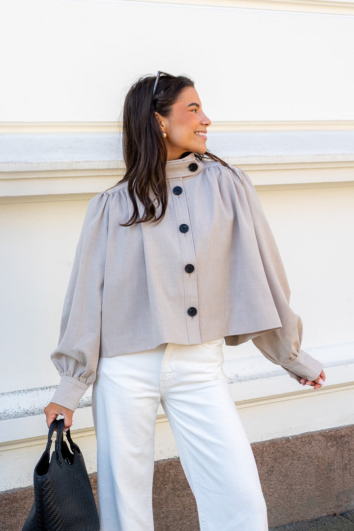 Zoie Jacket Light Beige Melange | Yttertøy | Smuk