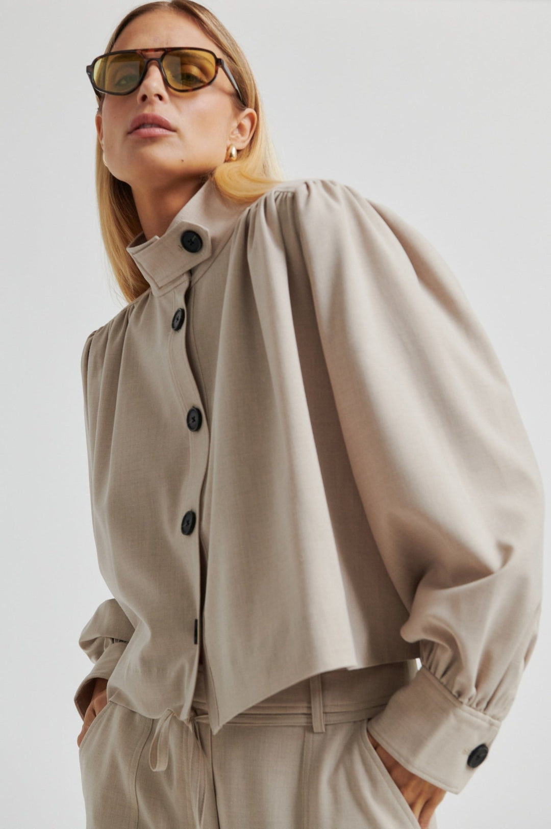 Zoie Jacket Light Beige Melange | Yttertøy | Smuk