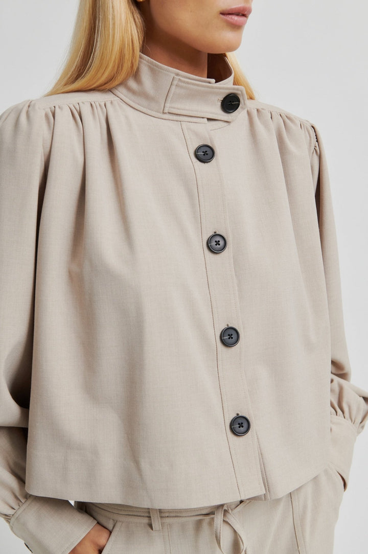 Zoie Jacket Light Beige Melange | Yttertøy | Smuk