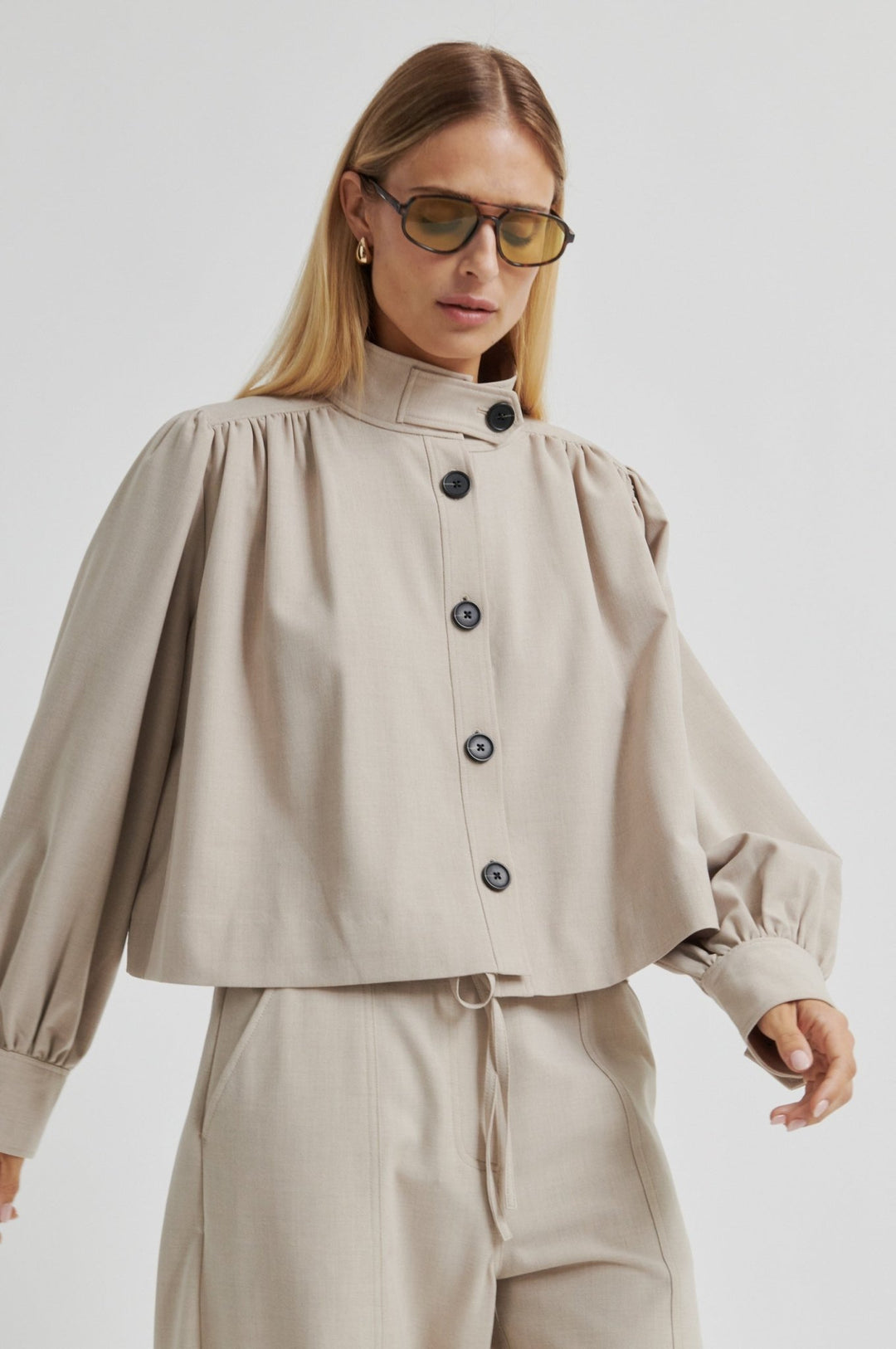 Zoie Jacket Light Beige Melange | Yttertøy | Smuk